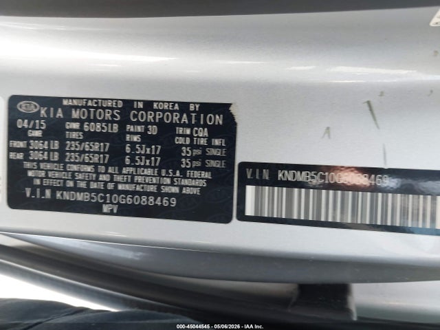 KNDMB5C10G6088469 KIA SEDONA LX