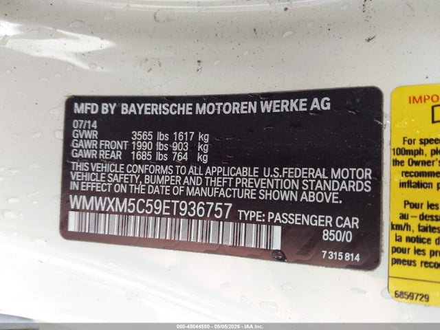 Mini Hardtop Cooper 2014 WMWXM5C59ET936757 Image 9