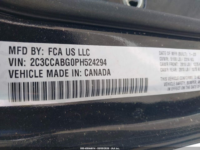 Aukcja sprzedaży 2023 Chrysler 300 300s, vin: 2C3CCABG0PH524294, numer aukcji: 45044614