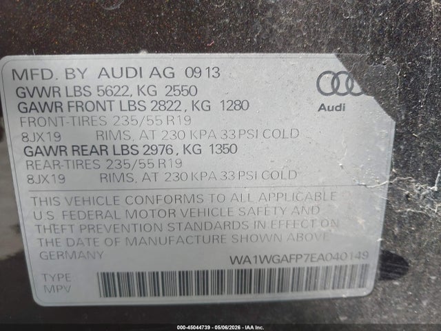 WA1WGAFP7EA040149 Audi Q5 3.0t Premium Plus