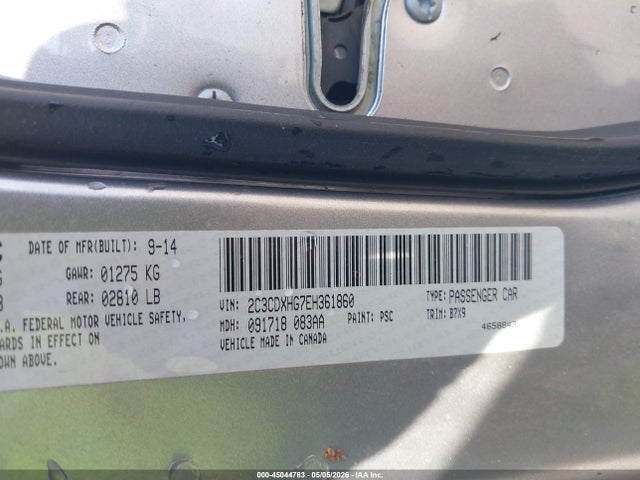 Aukcja sprzedaży 2014 Dodge Charger Sxt, vin: 2C3CDXHG7EH361860, numer aukcji: 45044783