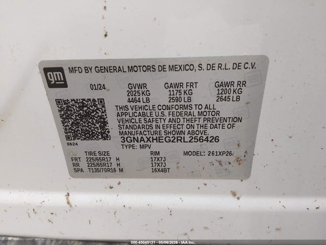 3GNAXHEG2RL256426 Chevrolet Equinox Fwd Ls