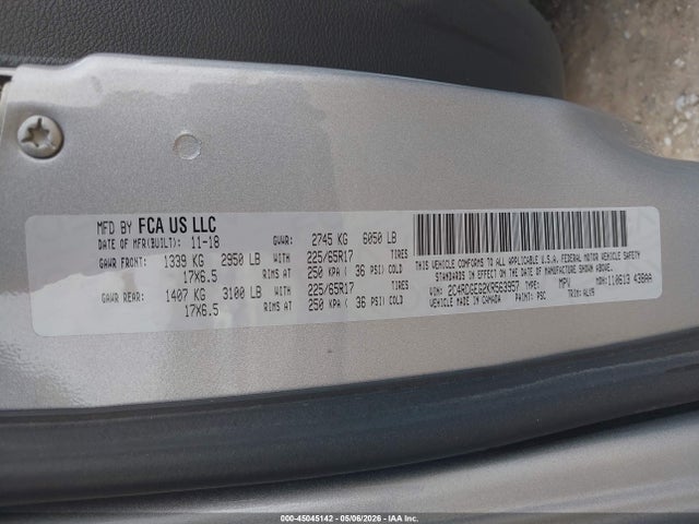 Продажа на аукционе авто 2019 Dodge Grand Caravan Gt, vin: 2C4RDGEG2KR563957, номер лота: 45045142