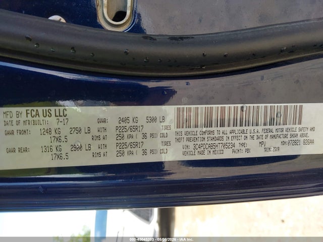 Продаж на аукціоні авто 2017 Dodge Journey Se, vin: 3C4PDCAB5HT705234, номер лоту: 45045203