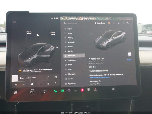 Продаж на аукціоні авто 2022 Tesla Model Y Long Range Dual Motor All-wheel Drive, vin: 7SAYGDEEXNA009162, номер лоту: 45045208
