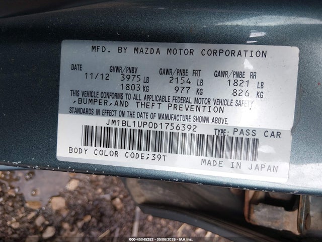 Продаж на аукціоні авто 2013 Mazda Mazda3 I Sport, vin: JM1BL1UP0D1756392, номер лоту: 45045252