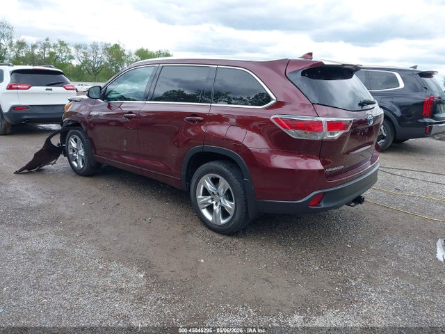 45045295 :رقم المزاد ، 5TDDCRFH1FS013503 vin ، 2015 Toyota Highlander Hybrid Limited Platinum V6 مزاد بيع