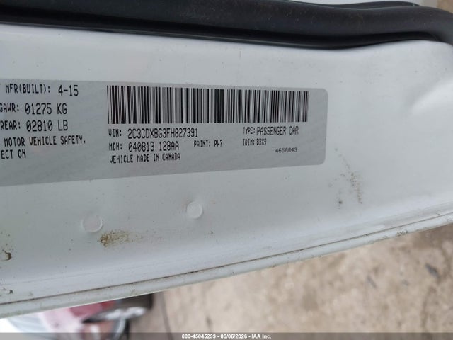 Aukcja sprzedaży 2015 Dodge Charger Se, vin: 2C3CDXBG3FH827391, numer aukcji: 45045299