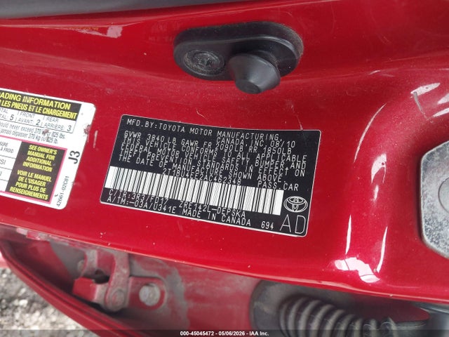 Продажа на аукционе авто 2010 Toyota Corolla S, vin: 2T1BU4EE2AC462348, номер лота: 45045472