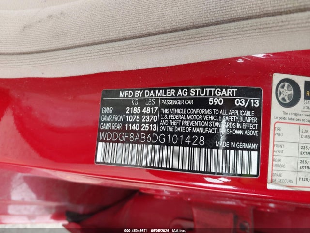Продажа на аукционе авто 2013 Mercedes-benz C 300 Sport 4matic, vin: WDDGF8AB6DG101428, номер лота: 45045671