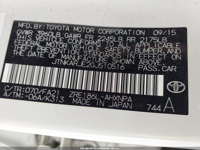 Продаж на аукціоні авто 2016 Scion Im, vin: JTNKARJE2GJ510516, номер лоту: 45045675