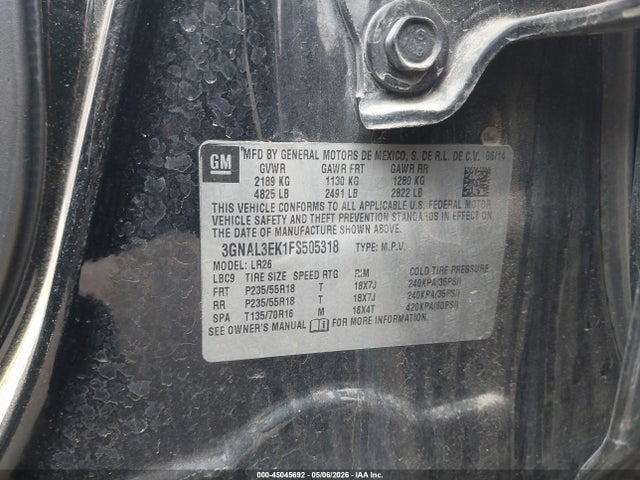 3GNAL3EK1FS505318 Chevrolet Captiva Sport Lt