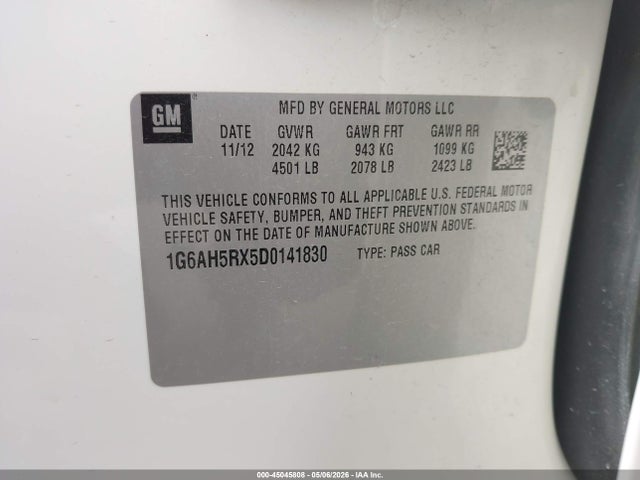 Aukcja sprzedaży 2013 Cadillac Ats Luxury, vin: 1G6AH5RX5D0141830, numer aukcji: 45045808
