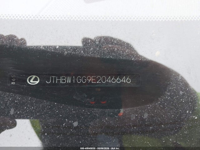 45045830 :رقم المزاد ، JTHBW1GG9E2046646 vin ، 2014 Lexus Es 300h مزاد بيع
