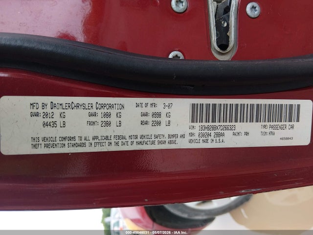 Продаж на аукціоні авто 2007 Dodge Caliber, vin: 1B3HB28BX7D266323, номер лоту: 45046031