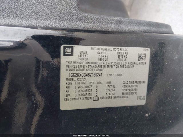 Aukcja sprzedaży 2011 Chevrolet Silverado 2500hd Lt, vin: 1GC2KXCG4BZ160241, numer aukcji: 45046081