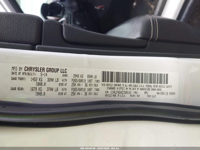 Продажа на аукционе авто 2014 Jeep Grand Cherokee Limited, vin: 1C4RJFBGXEC505101, номер лота: 45046169