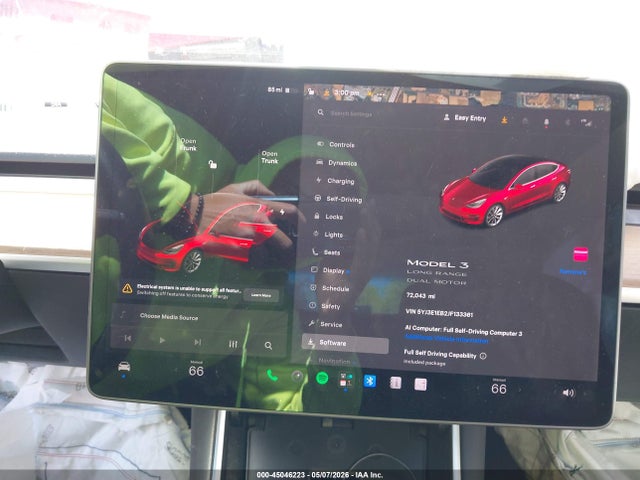 Aukcja sprzedaży 2018 Tesla Model 3 Long Range/performance, vin: 5YJ3E1EB2JF133361, numer aukcji: 45046223