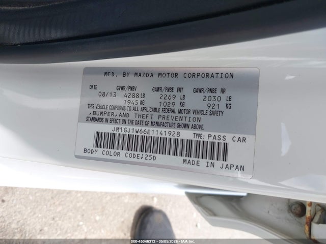 Продаж на аукціоні авто 2014 Mazda Mazda6 I Grand Touring, vin: JM1GJ1W66E1141928, номер лоту: 45046312