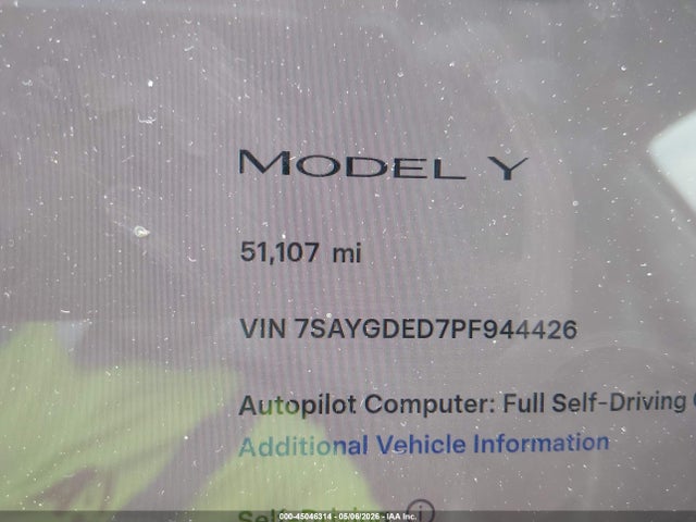 Tesla Model Y Rwd 2023 7SAYGDED7PF944426 Image 15