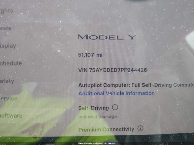 Tesla Model Y Rwd 2023 7SAYGDED7PF944426 Image 7