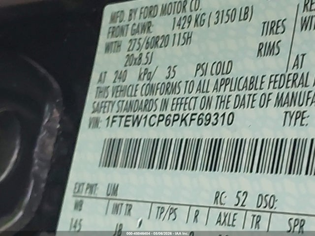 Ford F-150 Xl 2023 1FTEW1CP6PKF69310 Image 9