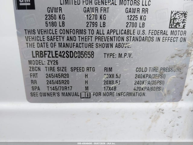 Продаж на аукціоні авто 2025 Buick Envision Sport Touring Awd, vin: LRBFZLE42SD005658, номер лоту: 45046495