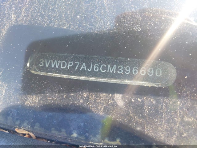 Продаж на аукціоні авто 2012 Volkswagen Jetta 2.5l Se, vin: 3VWDP7AJ6CM396690, номер лоту: 45046501