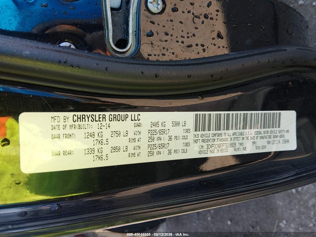 Продажа на аукционе авто 2015 Dodge Journey American Value Pkg, vin: 3C4PDCAB7FT610929, номер лота: 45046505