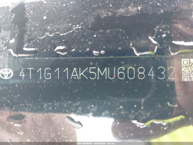 2021 Toyota Camry Se მანქანა იყიდება აუქციონზე, vin: 4T1G11AK5MU608432, აუქციონის ნომერი: 45046546