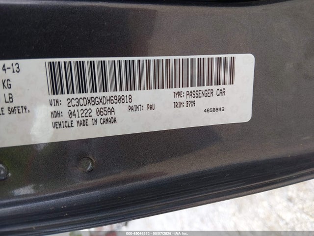 Aukcja sprzedaży 2013 Dodge Charger Se, vin: 2C3CDXBGXDH690818, numer aukcji: 45046553