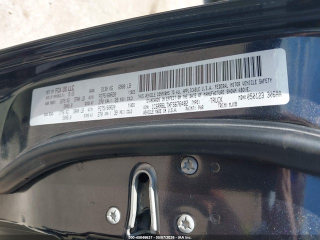 Aukcja sprzedaży 2015 Ram 1500 Lone Star, vin: 1C6RR6LTXFS676482, numer aukcji: 45046637