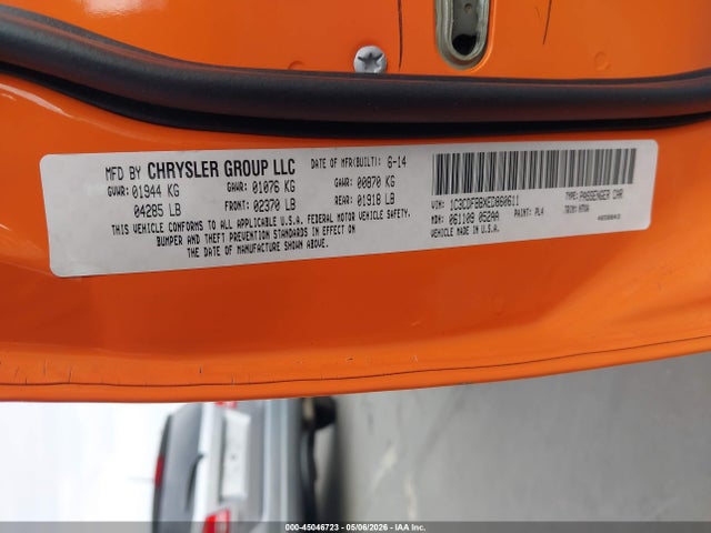 45046723 :رقم المزاد ، 1C3CDFBBXED860611 vin ، 2014 Dodge Dart Sxt مزاد بيع