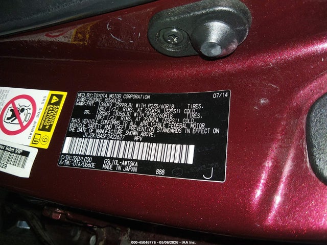 JTJZK1BA5F2422627 Lexus RX 350