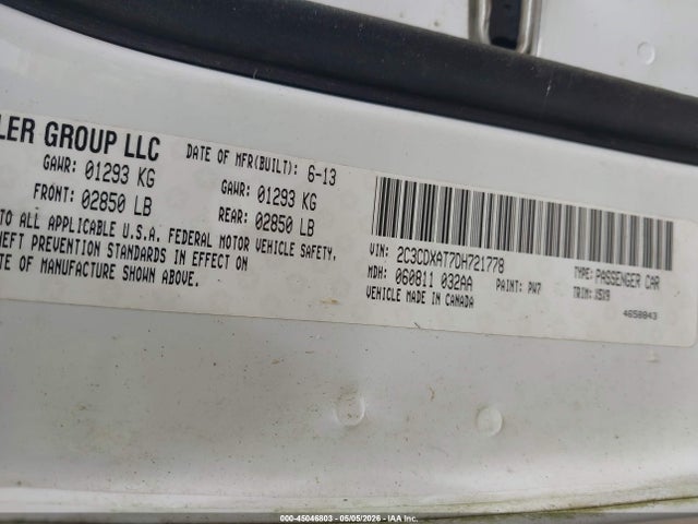 Aukcja sprzedaży 2013 Dodge Charger Police, vin: 2C3CDXAT7DH721778, numer aukcji: 45046803
