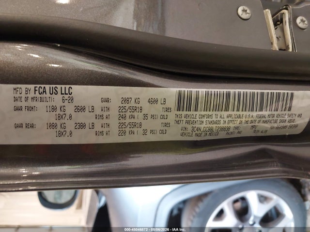 2020 Jeep Compass Limited 4x4 მანქანა იყიდება აუქციონზე, vin: 3C4NJDCB8LT238838, აუქციონის ნომერი: 45046872