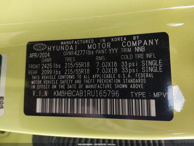 Hyundai Kona Sel 2024 KM8HBCAB1RU165796 Image 9