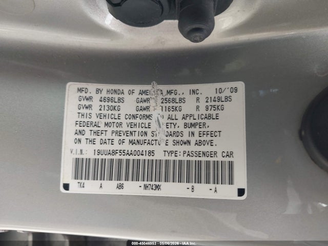 Aukcja sprzedaży 2010 Acura Tl 3.5, vin: 19UUA8F55AA004185, numer aukcji: 45046953