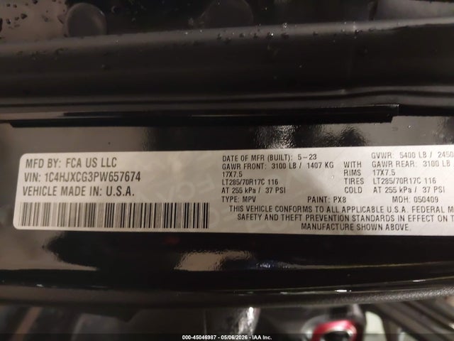 Продажа на аукционе авто 2023 Jeep Wrangler 2-door Rubicon 4x4, vin: 1C4HJXCG3PW657674, номер лота: 45046987