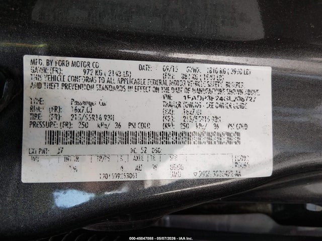 Продаж на аукціоні авто 2016 Ford Focus Se, vin: 1FADP3F24GL208727, номер лоту: 45047088