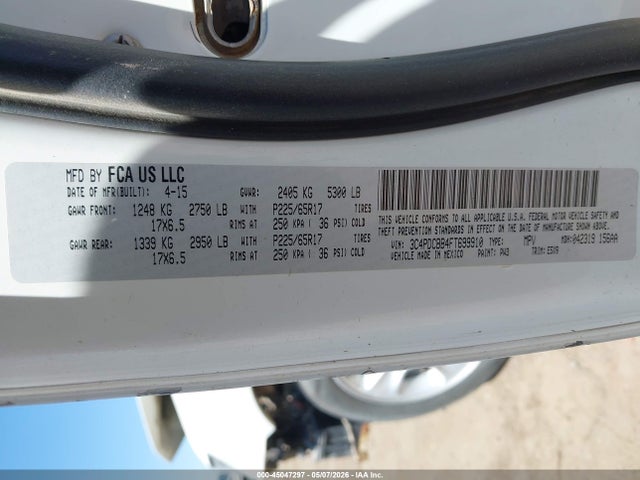 Dodge Journey Sxt 2015 3C4PDCBB4FT699910 Image 9