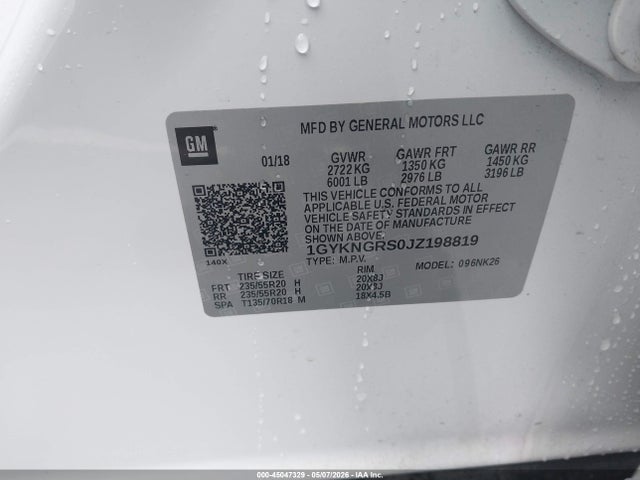Aukcja sprzedaży 2018 Cadillac Xt5 Platinum, vin: 1GYKNGRS0JZ198819, numer aukcji: 45047329