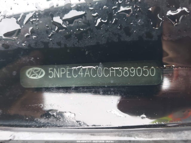 Продаж на аукціоні авто 2012 Hyundai Sonata Se, vin: 5NPEC4AC0CH389050, номер лоту: 45047377