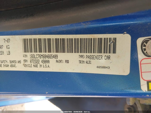 Продаж на аукціоні авто 2008 Dodge Avenger R/t, vin: 1B3LC76M68N665489, номер лоту: 45047584