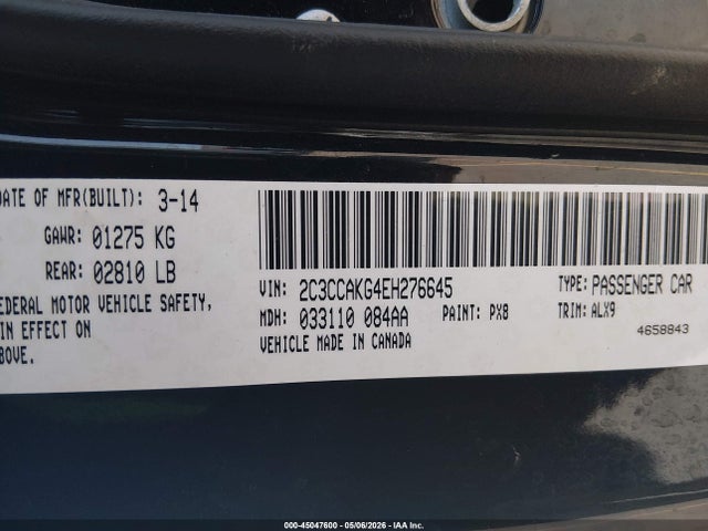 Aukcja sprzedaży 2014 Chrysler 300c Awd, vin: 2C3CCAKG4EH276645, numer aukcji: 45047600