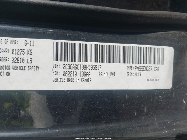 Aukcja sprzedaży 2011 Chrysler 300c, vin: 2C3CA6CT3BH595917, numer aukcji: 45047605