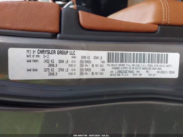 Aukcja sprzedaży 2011 Jeep Grand Cherokee Overland, vin: 1J4RR6GG4BC709481, numer aukcji: 45047768