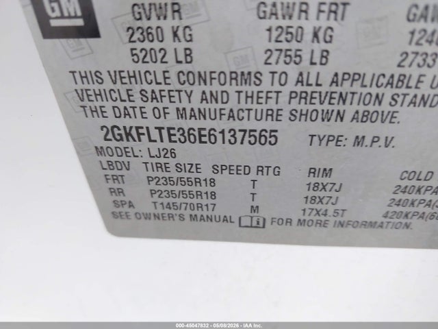 Продаж на аукціоні авто 2014 Gmc Terrain Slt-2, vin: 2GKFLTE36E6137565, номер лоту: 45047832
