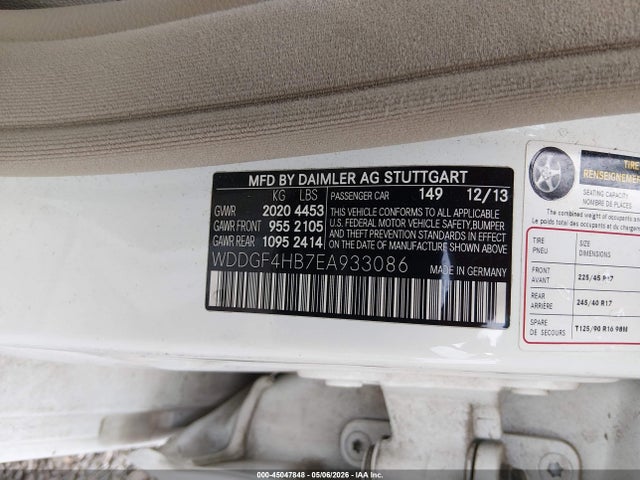 Продаж на аукціоні авто 2014 Mercedes-benz C 250 Sport, vin: WDDGF4HB7EA933086, номер лоту: 45047848