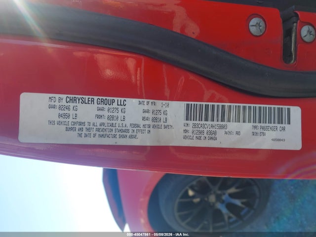 Продажа на аукционе авто 2010 Dodge Charger Sxt, vin: 2B3CA3CV1AH158803, номер лота: 45047861